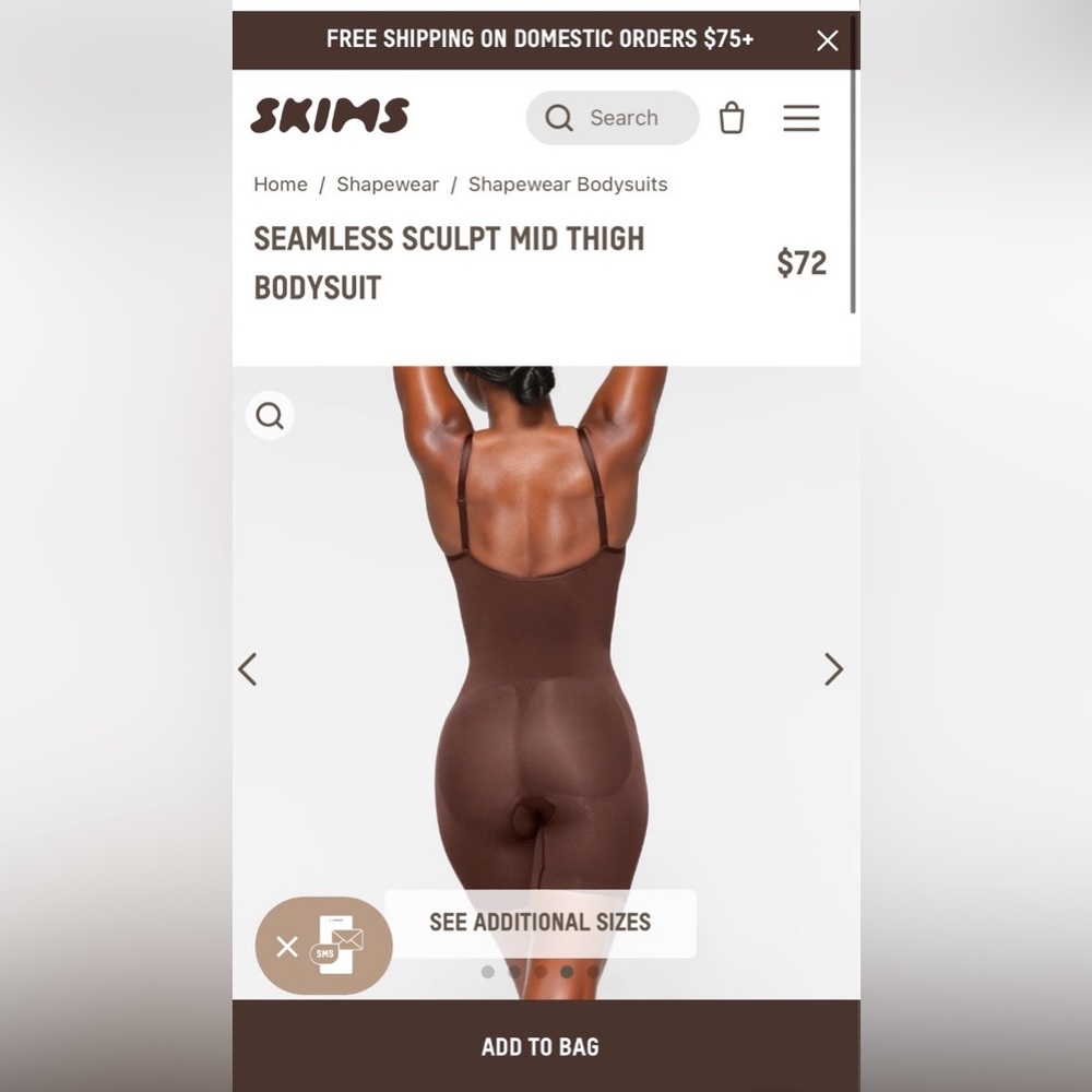 SKIMS Chocolate Sculpting Bodysuit